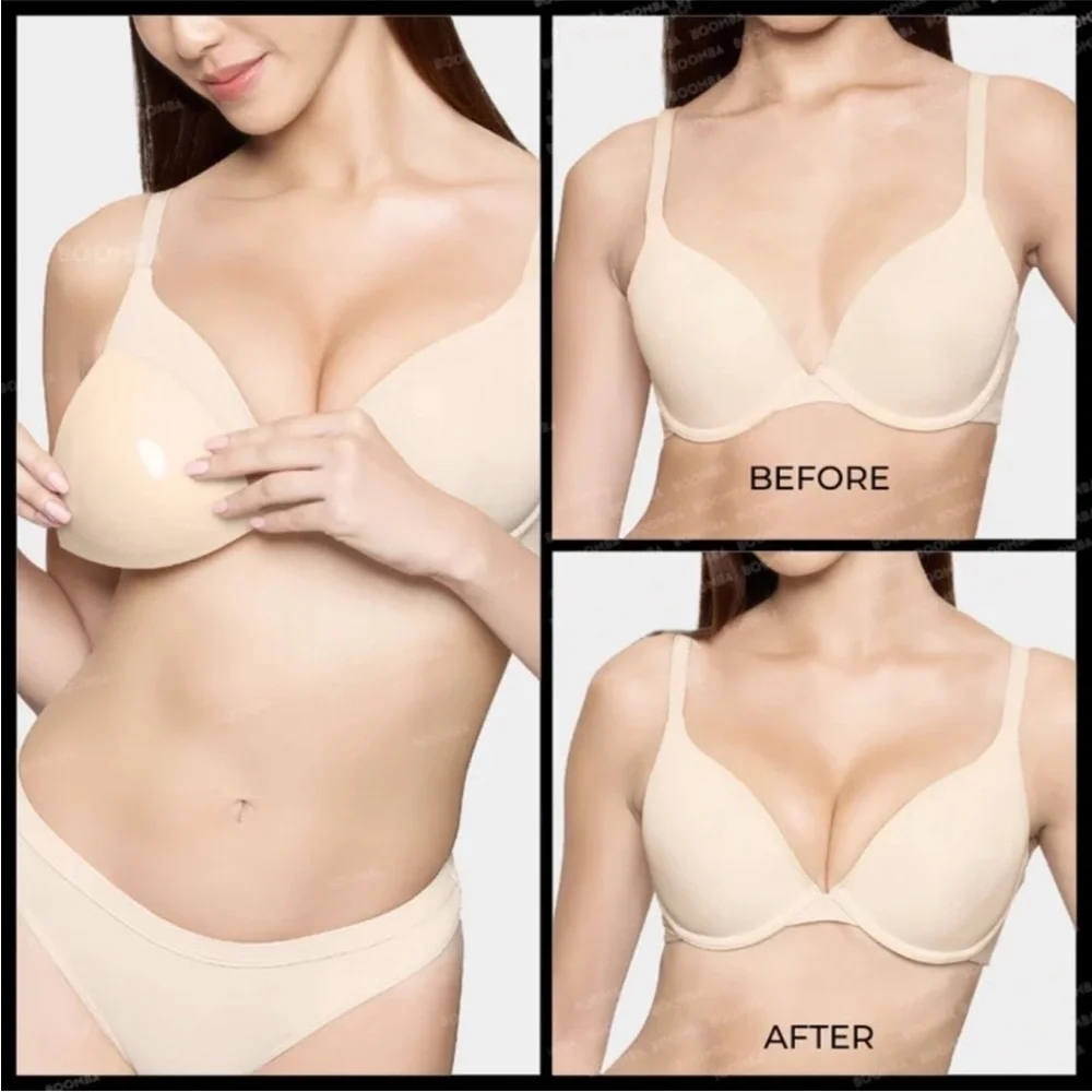 BOOMBA invisible lift bra inserts sand color sz large - Picture 9 of 12